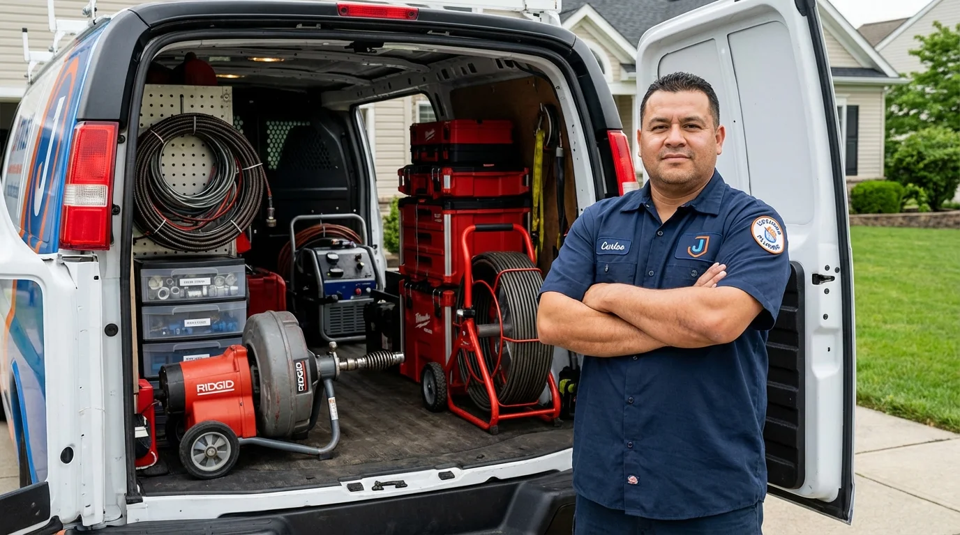 Professional drain cleaning equipment and Johns Plumbing LLC plumber in Yerington