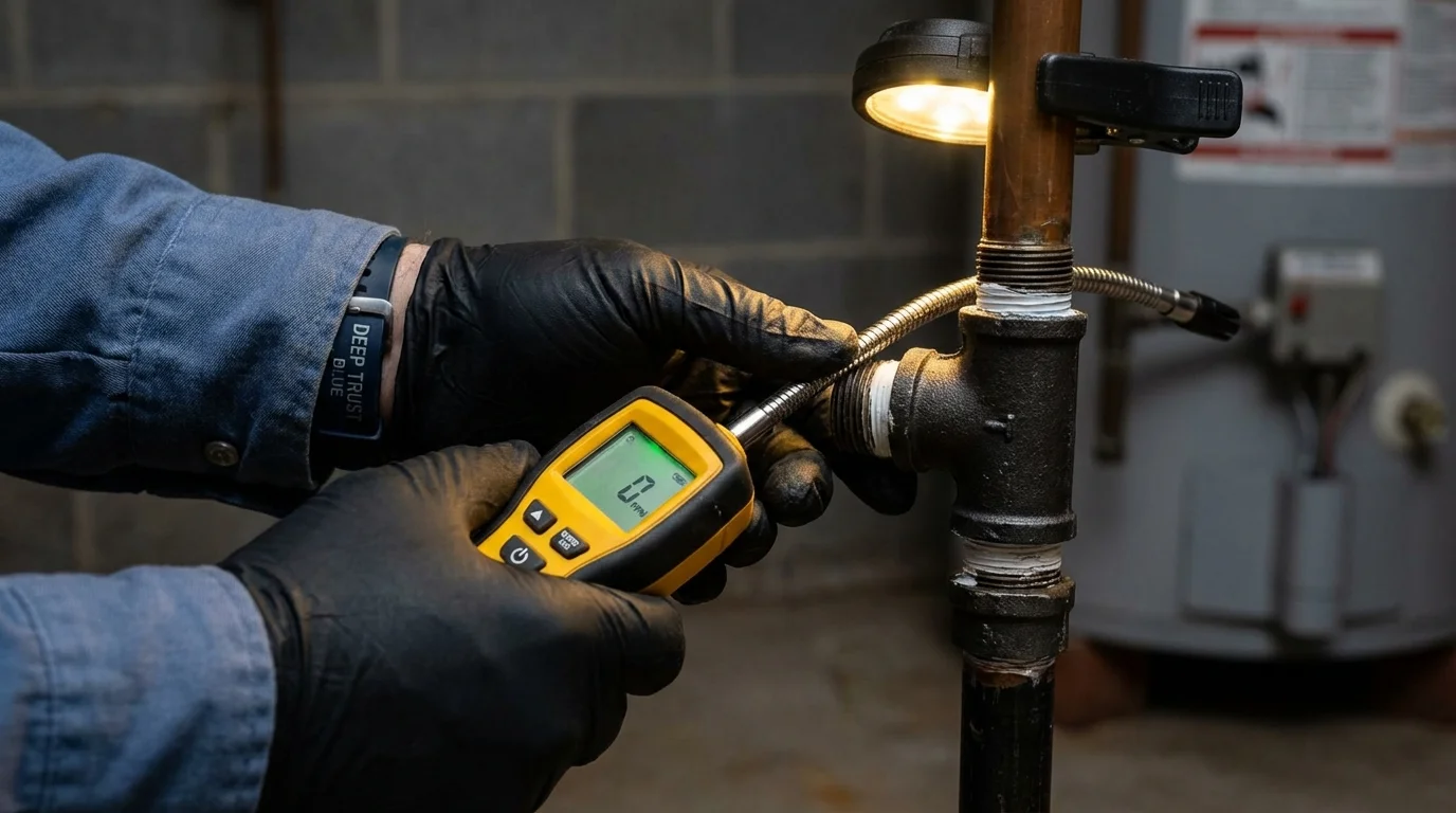Gas leak detection with electronic sniffer by Johns Plumbing LLC in Yerington