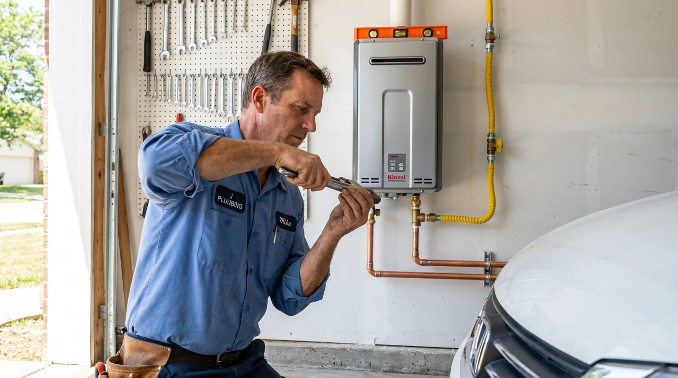 Tankless water heater installation by a Johns Plumbing LLC plumber in Yerington